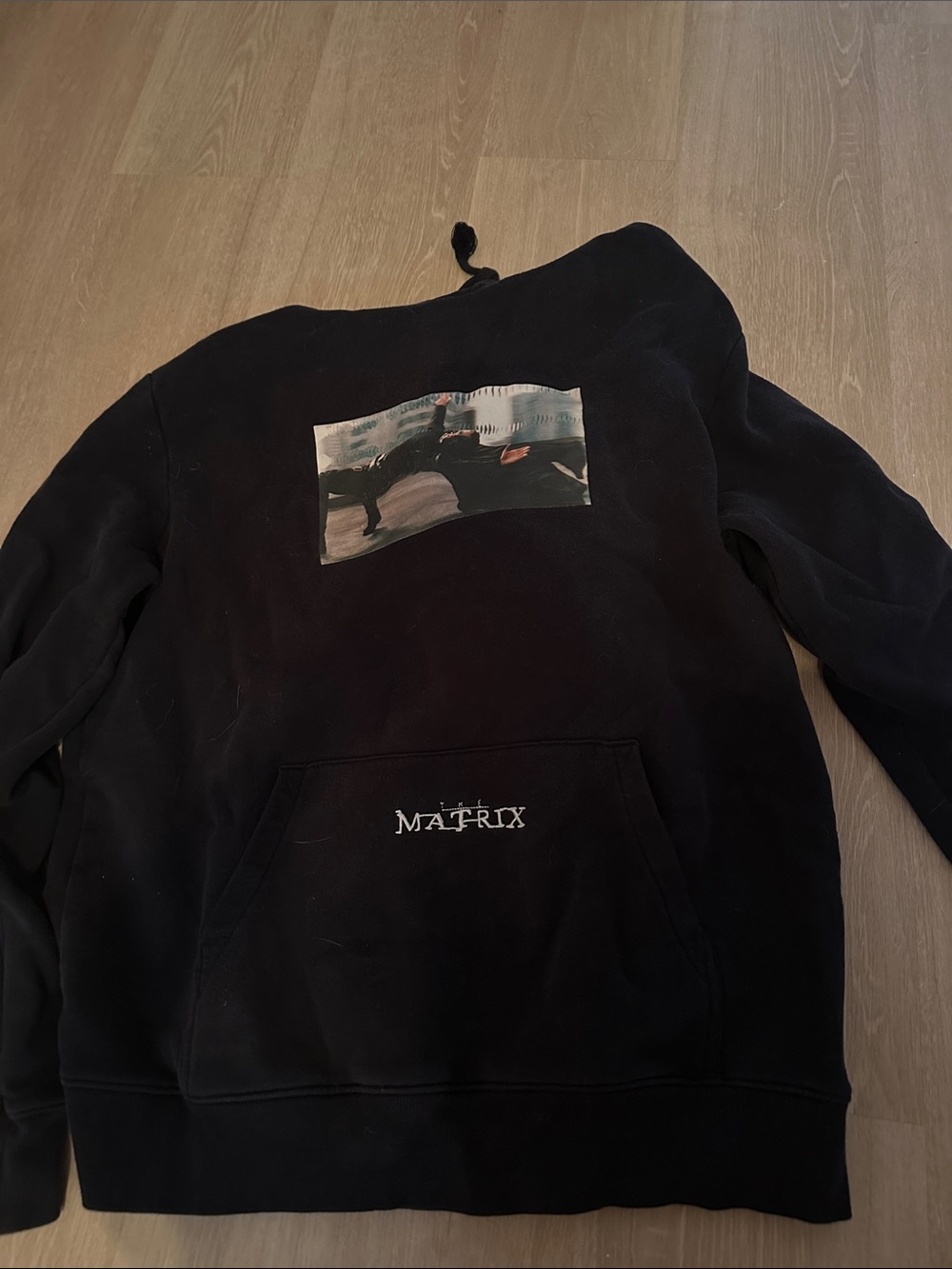 Matix Black Crewneck Sweatshirt with Graphic Patch